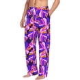 thumbnail image 6 of Salouo Tropics Leaf Print Pajama Pants for Men, Lounge Pants Elastic Waistband Casual Men's sleepwear Loungewear Sleep Pajama Pant -Medium, 6 of 7