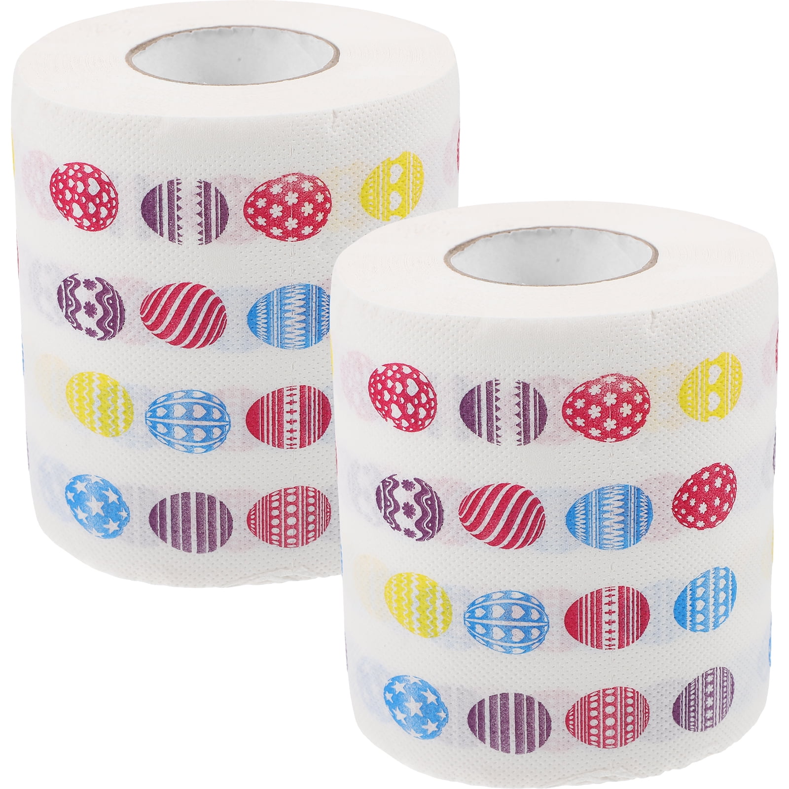 Miangastore 2 Rolls of Toilet Paper Easter Printed Roll Paper Decorative Fun Printing Napkin Bathroom Tissue