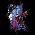 thumbnail image 2 of Men's Spider-Man: Across the Spider-Verse Miles Morales and Spider Gwen  Graphic Tee Black Small, 2 of 5