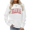 thumbnail image 2 of Sweatshirt for Women Love Heart Graphic Print Long Sleeve Pullover Tops Casual Crew Neck Valentine's Day Sweatshirts White XXL, 2 of 5
