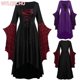thumbnail image 4 of Disfraz de Halloween vintage para mujer, disfraz de bruja, vampiro, gótico, fantasma, fiesta, estampado medieval, novia, ropa femenina, 4 of 5