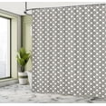 thumbnail image 4 of Ambesonne Abstract Shower Curtain, Lines Squares Lattice Art, 69"Wx84"L, Charcoal Grey Eggshell, 4 of 4