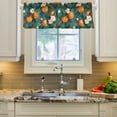 thumbnail image 2 of Yayeee Kitchen Valance Rod Pocket 54" x 18" Living Room Window Curtain, Orange Leaves, 2 of 6