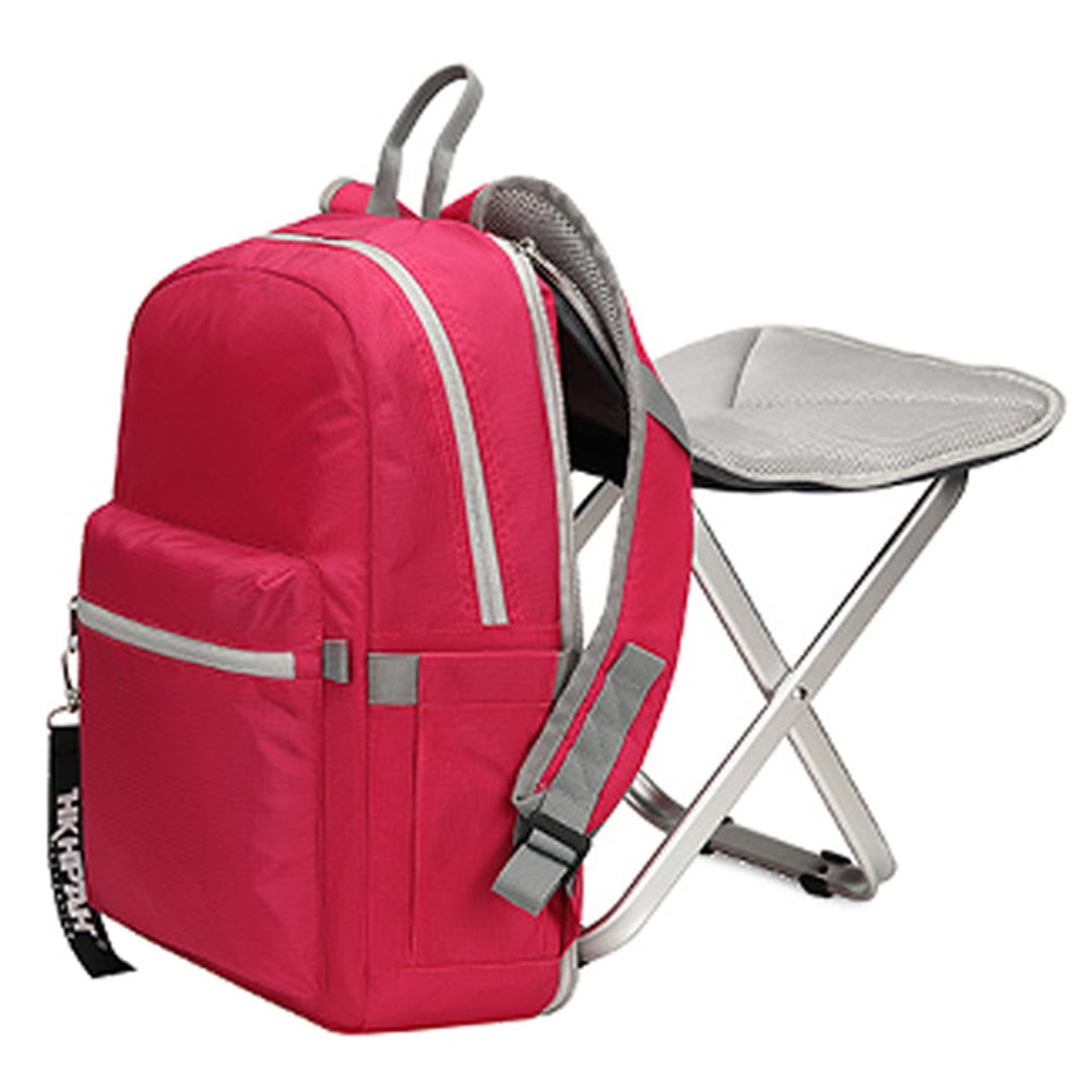 Folding Fishing Chair Backpack Stool Camping Bag Seat Outdoor Garden Picnic BBQ 