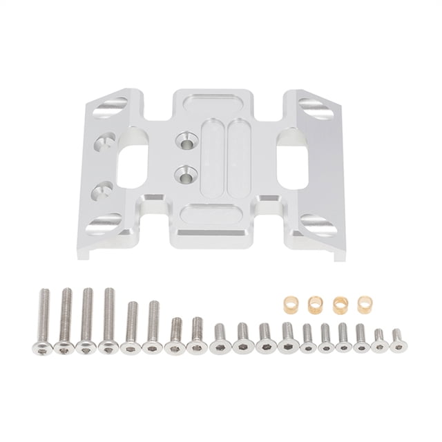 RC Chassis! RC Baffle Repuestos de automóviles robusteos Placa de fondo simple para reemplazar el accesorio de los motores para 1/10 90021 90027 90028 SCX10 Silver kenally FN001650-02