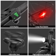 5TH WHEEL LB26 Peak 750W Motor Electric Scooter for Adults with Seat and Carry Basket, 36V 7.8Ah 20Miles Range & 20Mph, 12 Foldable E Scooter for Commuting, UL 2272