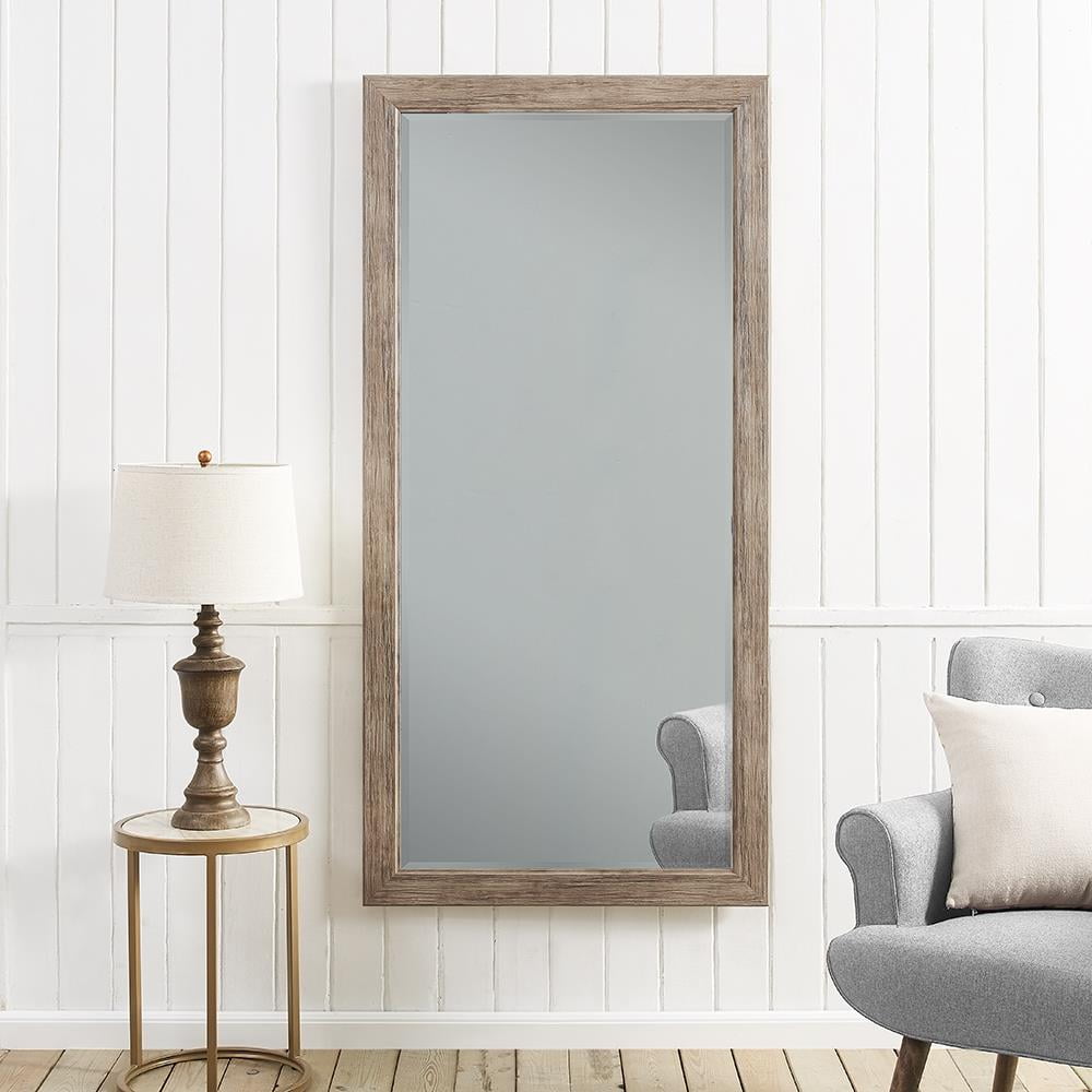Naomi Home Rustic Floor Mirror Light Gray//66 x 32