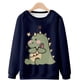 thumbnail image 2 of Suéter de cuello redondo de moda informal para hombre, jersey con estampado de dinosaurio 3D, camisetas de manga larga Pompotops  oipoqjl38663, 2 of 7