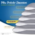 thumbnail image 2 of Protectores de almohada Utopia Bedding, impermeables, 26 x 26 cm, color gris, paquete de 4, 2 of 9