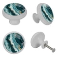thumbnail image 4 of HemaKayy 4 Pack 1.37" Decorative Cabinet Knobs - Glow-in-the-Dark Drawer Handles - ABS Glass, Elegant Design, Durable & Rust-Resistant for Home Kitchen & Bedroom - Unique Marble Design, 4 of 7