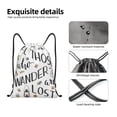 thumbnail image 4 of Wukai Not All Those Who Wander Are Lost 3 Drawstring Backpack Bag Sport Gym Sackpack Large Size String Backpack Cinch for Women Men-Small, 4 of 6