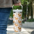 thumbnail image 6 of 30oz Squirrel Tumbler with Handle and Flip Straw, Floral Stainless Steel Insulated Cup, Travel Coffee Mug Water Bottle, Birthday Mothers Day Chritmas Gifts for Women Animal Lovers, 6 of 6