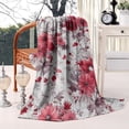 thumbnail image 2 of Pioneer Flower Floral Print Pattern Blanket,Comfortable Soft Lamb Wool Throw Blanket,All Season,Warm Lightweight Blankets for Sofa Bed Couch Living Room Chair,60"x80", 2 of 4