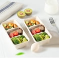 thumbnail image 4 of Zedker Long Three Compartment Bento Box Dessert Box Sushi Box Cream Cake Box 50 Pack Clearance, 4 of 6