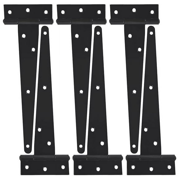 Heavy Duty T Hinge Gate Strap Barn Fence Shed Door Black Wrought Hardware Iron