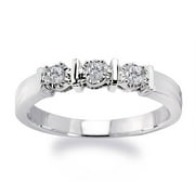 1/8 Carat Three-Stone Diamond Ring