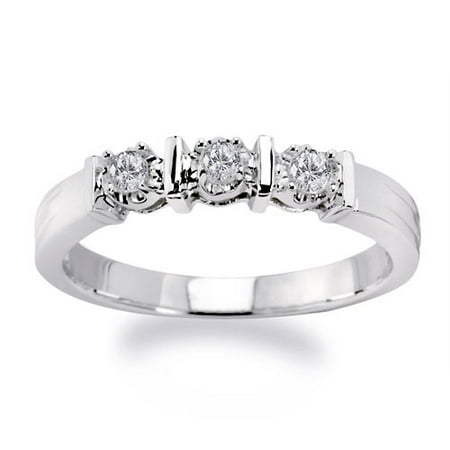 1/8 Carat Three-Stone Diamond Ring