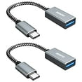 thumbnail image 1 of USB C to USB 3.0 Adapter, Benfei 2 Pack USB C to A Male to Female Adapter Compatible with MacBook 2019 2018 2017, Samsung Galaxy Note 8, Galaxy S8 S8+, 1 of 6
