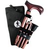 Hugo Elite Adjustable Folding Cane with Interchangeable Cherry Handle, Bronze