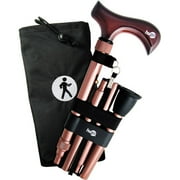 Hugo Elite Adjustable Folding Cane with Interchangeable Cherry Handle, Bronze
