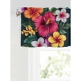 thumbnail image 6 of Valances for Windows Watercolor Flowers Rod Pocket Cafe Window Treatments Valance Curtains for Kitchen Bathroom Laundry Basement Windows 42"x12", 6 of 9
