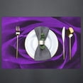 thumbnail image 5 of Placemats Set of 4, Purple Rose Flower Floral Dining Table Place Mats Heat Resistant Non Slip Washable Linen Kitchen Table Mats for Outdoor Indoor Decor, 5 of 6
