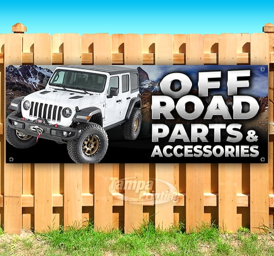 Off-Road Tires 13 oz Banner Non-Fabric Heavy-Duty Vinyl Single-Sided with Metal Grommets