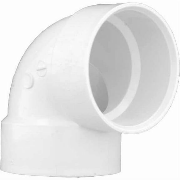 Manufacturer Varies PVC Elbow, 90 Degrees, Vent, Hub, 3 in Pipe Size 1WKT6