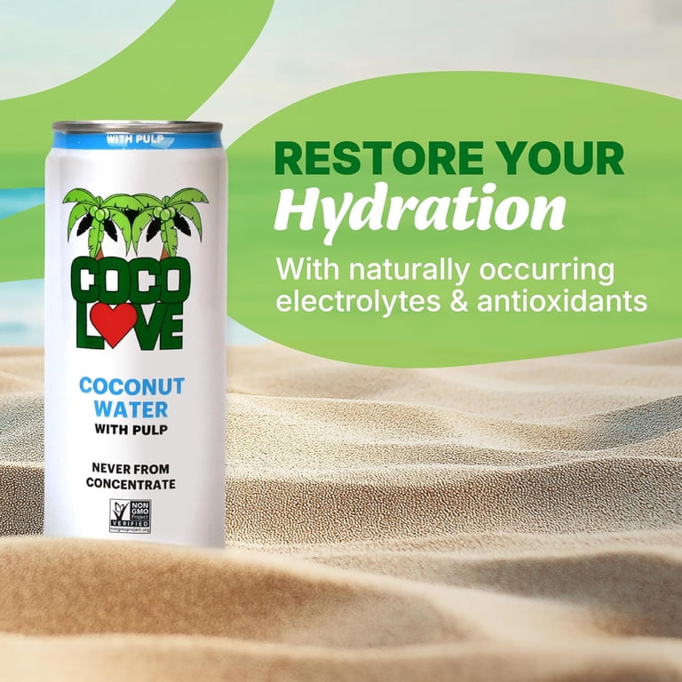 Coco Love Coconut Water with Pulp, 16.9 fl oz - Walmart.com