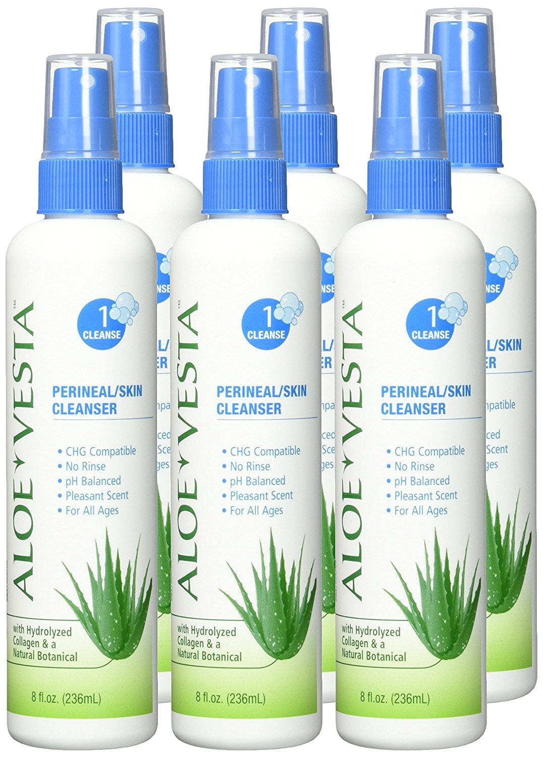 Aloe Vesta Perineal Skin Cleanser 8 Oz Bottle 1 Count 6 Pack Walmart Com Walmart Com