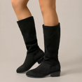 thumbnail image 6 of Taqqpue Women's Knee High Boots Plus Size Round Toe Mid Heel Height Increasing Soft Sole Comfortable Long Boots for Women Size 5.5-11 Fashion Dress Shoes Fall Winter Riding Footwear, 6 of 10