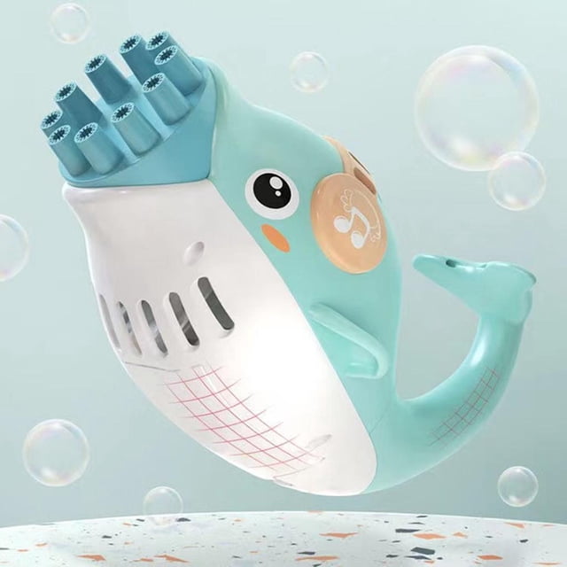 Lindo eléctrico de dibujos animados, soplador de burbujas, burbuja colorida para niños y niñas, cumpleaños , jardín, piscina, juguetes Hugo juguetes de burbuja