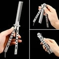 thumbnail image 4 of PanBiqintyy Foldable Comb Stainless Steel Practice Training Butterfly Knife Comb Beard Moustache Brushe Salon Hairdressing Styling Tool, 4 of 10