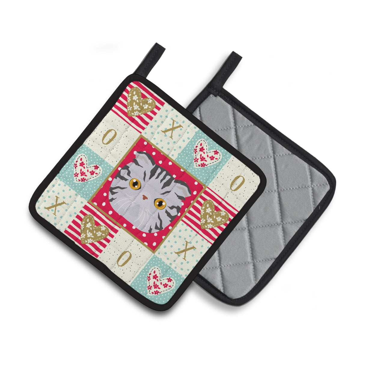 Foldex Exotic Fold Cat Love Pair of Pot Holders