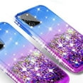 thumbnail image 2 of Cute Phone Case for Galaxy A02s Case w[Temper Glass] Liquid Glitter Bling Diamond Bumper Girls Women for Samsung Galaxy A02s - Purple/Blue, 2 of 5