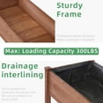 thumbnail image 5 of Raised Garden Bed with Legs, 48x24x30'', Outdoor Wood Elevated Planter Box, Thick Legs, w/Liner, 5 of 14