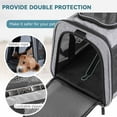 thumbnail image 6 of Petsfit Cat Carrier Dog Carriers Airline Approved, 18 x 11 x 11 Soft-Sided Pet Carrier, 3 Carrying Ways, Lightweight, Breathable, Escape Proof, with Adjustable Shoulder Strap and Soft Cushion, 6 of 8