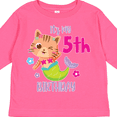thumbnail image 4 of Inktastic It's My 5th Birthday with Cute Cat Mermaid Girls Long Sleeve Toddler T-Shirt, 4 of 5
