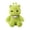 A001- Clear (Alien Cat Bib), variant on Plush Stuffed Animals, Alien Cat Plush, Cat Stuffed Animal, Cat Gifts for Cat Lovers, 16X8 in Cuddly Green Plush Figure with Embroidered Cupcake Bib Design for Home Display and