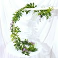 Willstar 4pcs 6.6Ft Artificial Flowers Silk Wisteria Garland Vine Rattan Hanging for Home Garden
