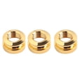 thumbnail image 2 of Paquete de 3 Botones de Correa de Conector de Clavija Final de Pastilla de Bajo de Guitarra de Cobre Dorado 0,59 X Hugo Botones de la correa de la clavija de guitarra, 2 of 9