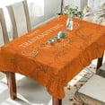 thumbnail image 4 of 54"x72" Thanksgiving Pumpkin Tablecloth, Waterproof Washable Polyester Square Table Cover, Durable Tablecloth for Kitchen Dining Table Party Decor, 4 of 7