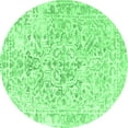 thumbnail image 1 of Ahgly Company Indoor Round Persian Emerald Green Traditional Area Rugs, 3' Round, 1 of 4