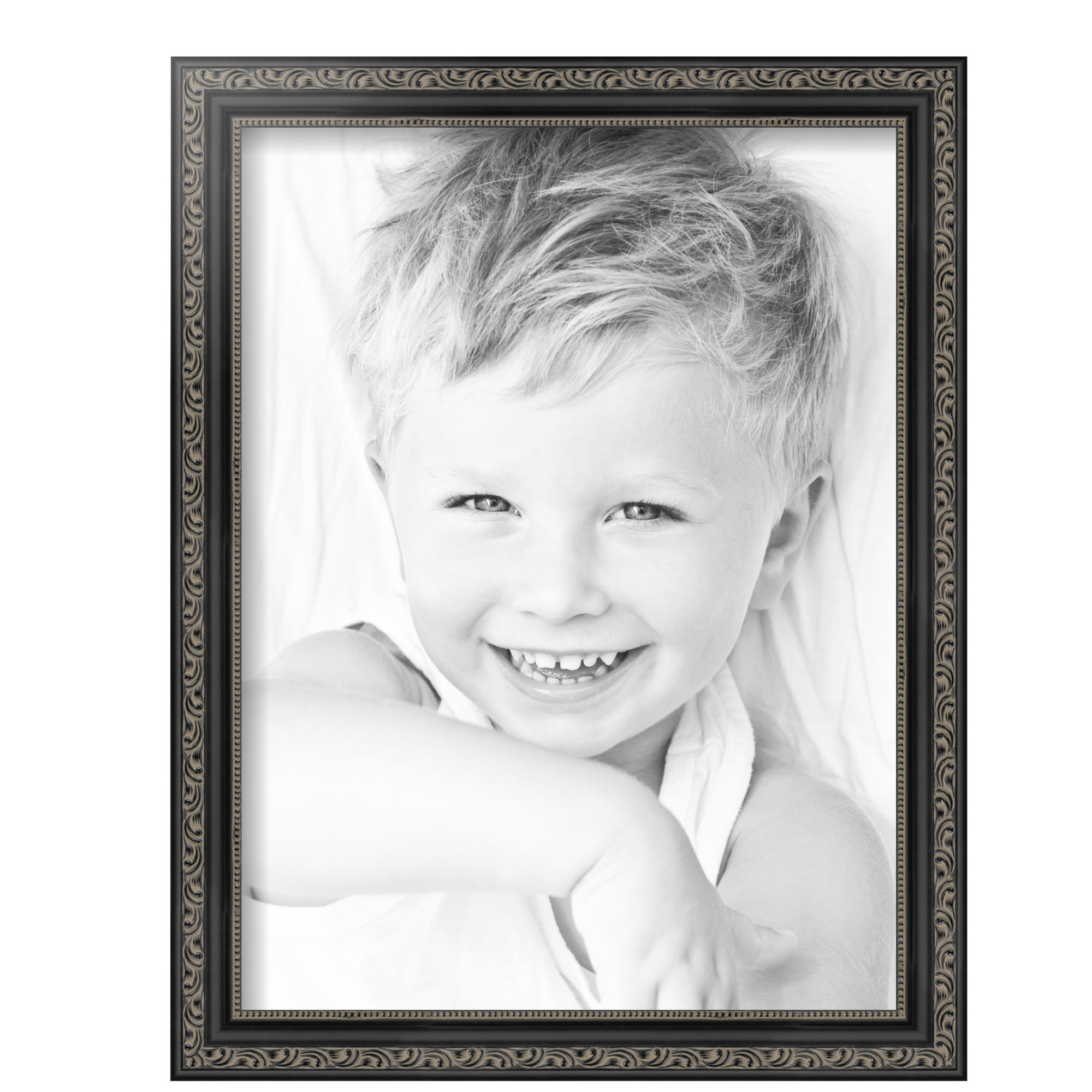 ArtToFrames 12" x 16" Antique Black Picture Frame, 12x16 inch Black Wood Poster Frame (WOM-5106), 4 Pack