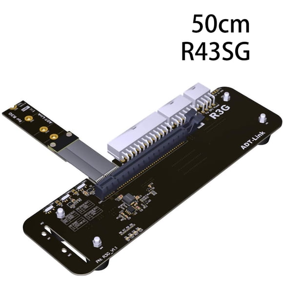 Matsuzay Soporte de tarjeta gráfica externa Laptop M.2 Key GPU Stand con PCI-E 3.0x4 Accesorio de computadora 0.5M / 0.25M / Inversión Cables de computadora 0.5 m