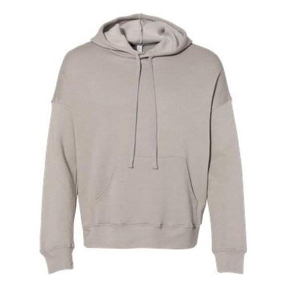 Unisex Sponge Fleece Drop Shoulder Hoodie, Heather Stone - Small
