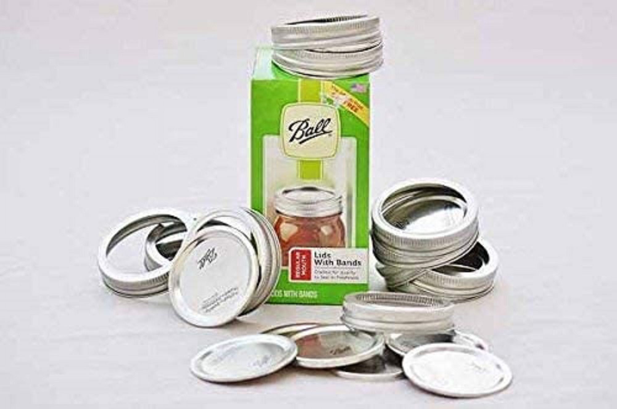 Ball Mason Jar Lids & Bands - Regular Mouth 12 Count (Pack Of 8)