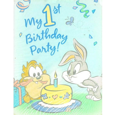 Baby Looney Tunes 1st Birthday Invitations W Env 8ct Walmart Com