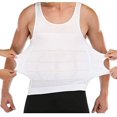 thumbnail image 3 of Mens Compression Tank Top Slimming Body Shaper Vest Shirts Abs Slim Gym, 3 of 6
