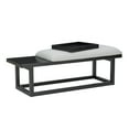 thumbnail image 3 of Linon Mickle Upholstered Bench with Built-In Tray, Black/Gray, 3 of 13